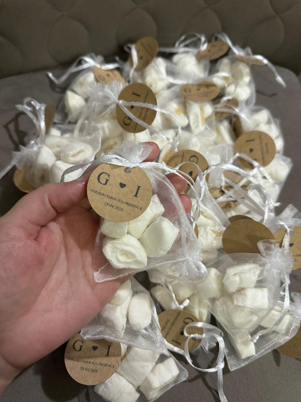 Lembrancinha Personalizada —  Saquinho de Organza